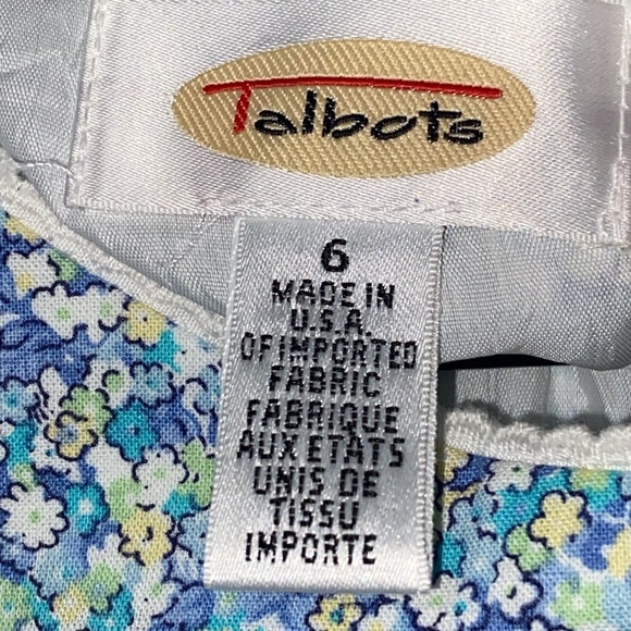 Talbots Wo size 6 Blue Sheath Midi Dress Scoop Neck Sleeveless. Floral design - Picture 2 of 12